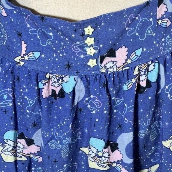Little Twin Stars Sanrio Celestial Night Suspender Skirt Overall Dress Plus Sz 5 - Picture 8 of 16